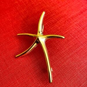 Vintage Two Tone BEST Starfish Pendant & Broach